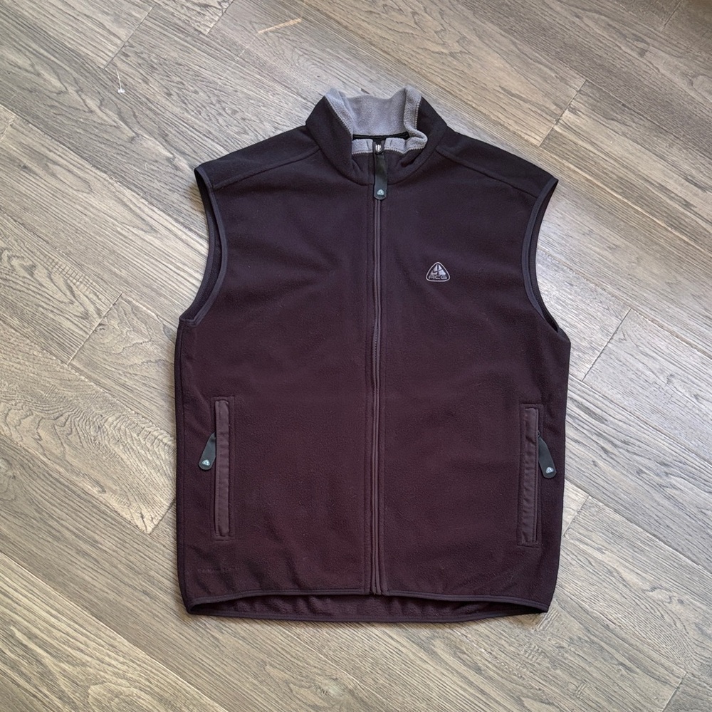 Nike ACG | Vintage Black Fleece Vest Therma Layer 2 Size Large